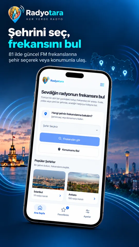 Radyotara Android city selection